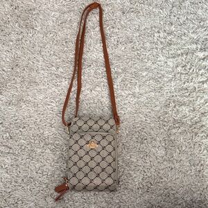 Stylish Tan and Brown Crossbody Bag